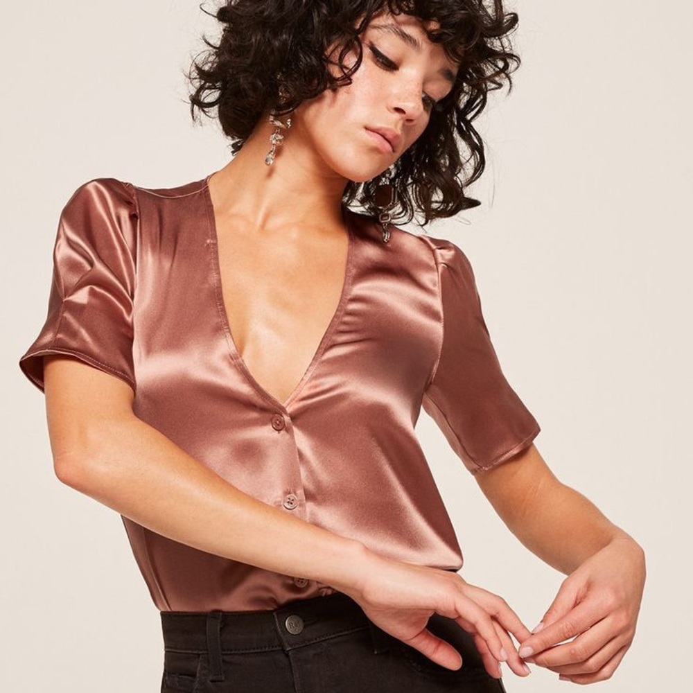 Reformation Noelle top - praline